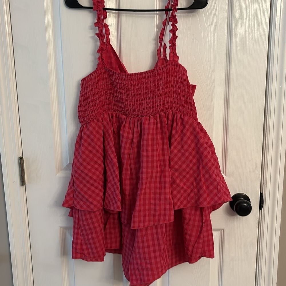 Pink Gingham Romper - Picture 9 of 9